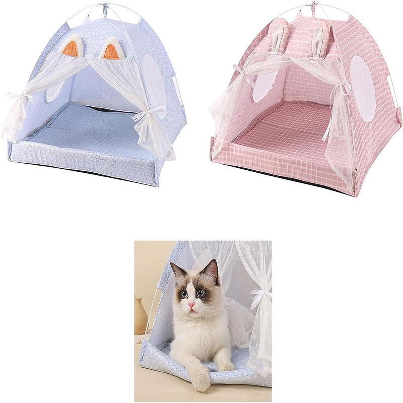 Warm Cozy Portable Pet Tent House Nest Bed Cushioned Dogs Cats Play & Sleep