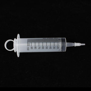 100-200ML Reusable Big Large Plastic Hydroponics Nutrient Measuring Syringe