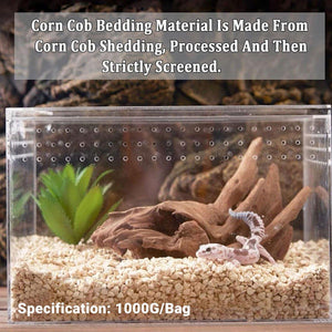 Natural Corn Cob Reptile Bedding Eco-Friendly 1000g Substrate for Reptiles