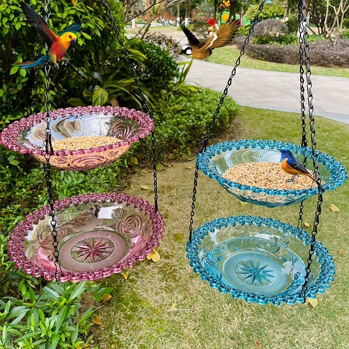 Outdoor Two-Layer Hanging Bird Feeder