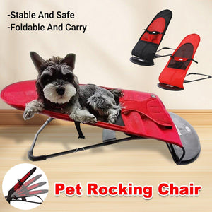 Foldable Pet Rocking Chair Portable & Comfortable Relaxation Seat for Dogs & Cats