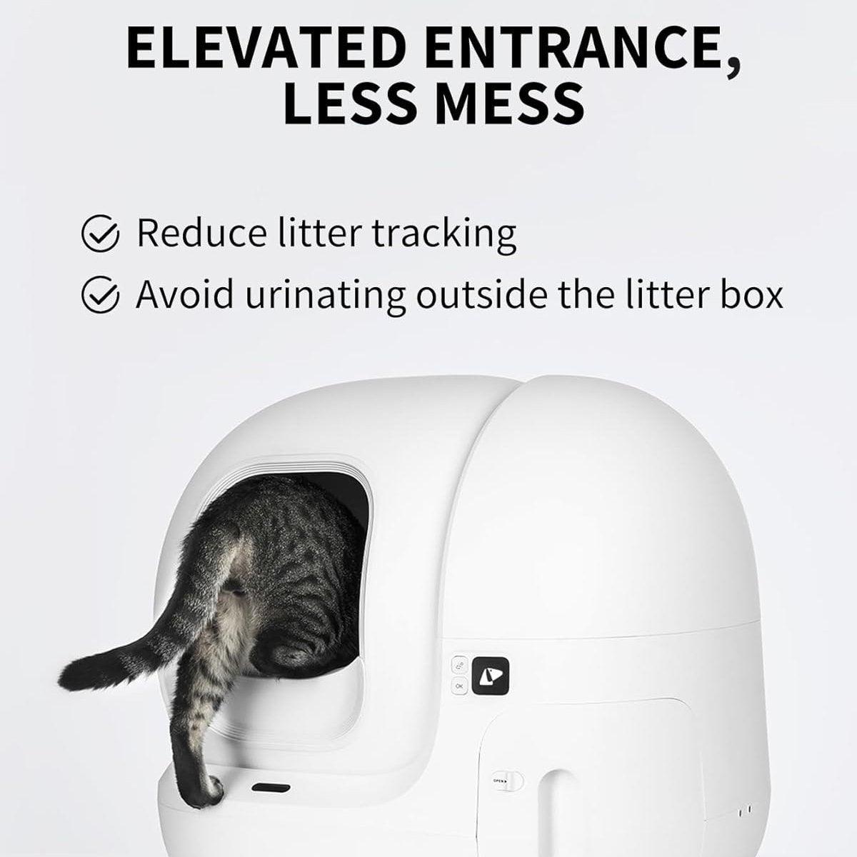 Elevated Cat Litter Box Fence Anti-Tracking Entrance Guard