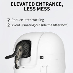 Elevated Cat Litter Box Fence Anti-Tracking Entrance Guard