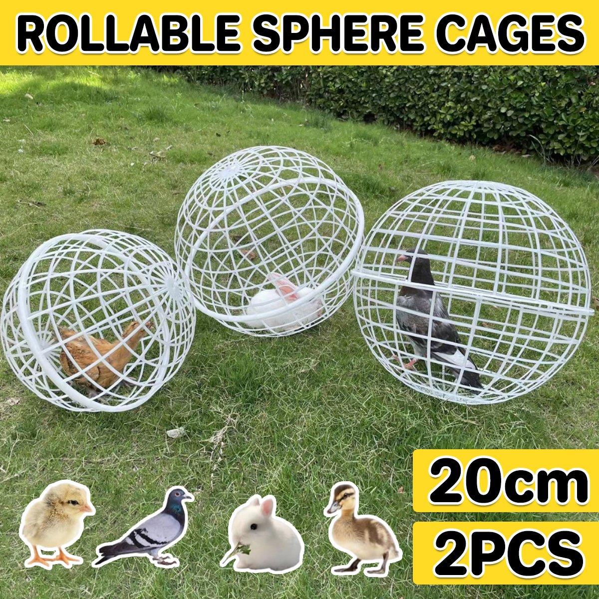 2pcs Durable Rabbit Cages with Rollable Design for Small Pets