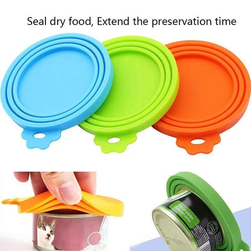 Silicone Pet Food Can Lid - Reusable Dog/Cat Tin Storage Cap