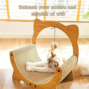 Cradle Cat Nest 2-in-1 Cat Scratcher and Lounge with Hanging Toy