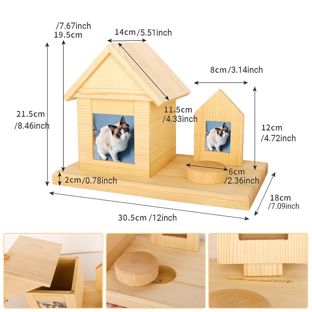 Pet House Urns Dog Cat Ashes Urn with Photo Frame