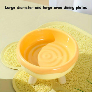 Cat Bowl Donut Cat Food Basin Anti-knock Drinking Bowl