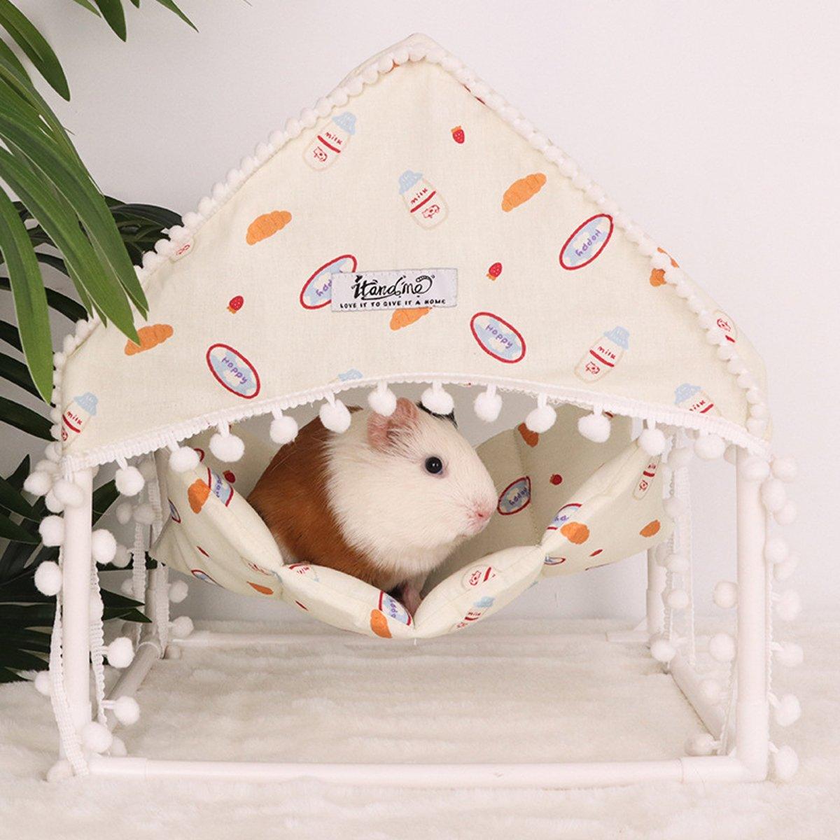 Small Pet Tent Hammock Shelter Cozy Space for Hamsters Rabbits & Guinea Pigs