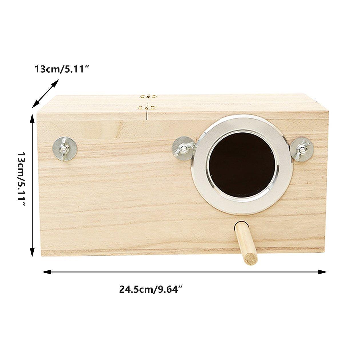 Right Opening Wooden Breeding Box for Parrots Durable & Spacious Design