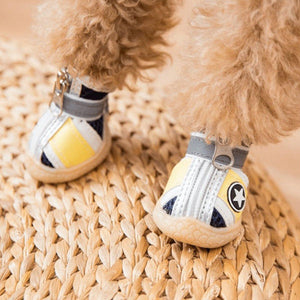 4PCS Dog Shoes Teddy Bears Soft Sole Shoes Small Dog Puppy Anti-Breathable Shoes