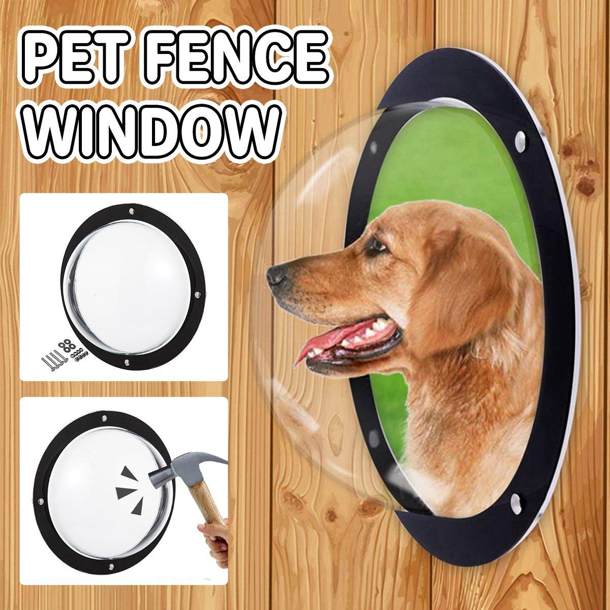 Acrylic Dog Window Semi-round Cover Pet Fence