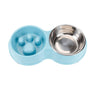 Pet Slow Eating Bowl with Stainless Steel Dog Bowls