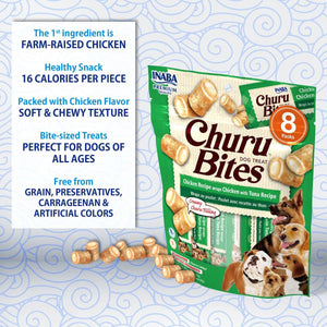 INABA Churu Bites Chicken Wraps With Tuna Recipe Dog Treat 8*96g