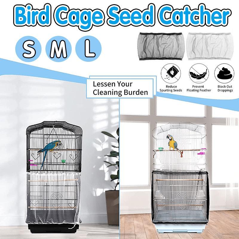 Shell Skirt Mesh Cover Pet Bird Cage Guard Nylon Net Seed Catcher