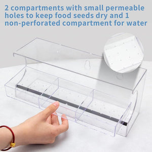 Clear Acrylic Window Bird Feeder 10x30x13cm