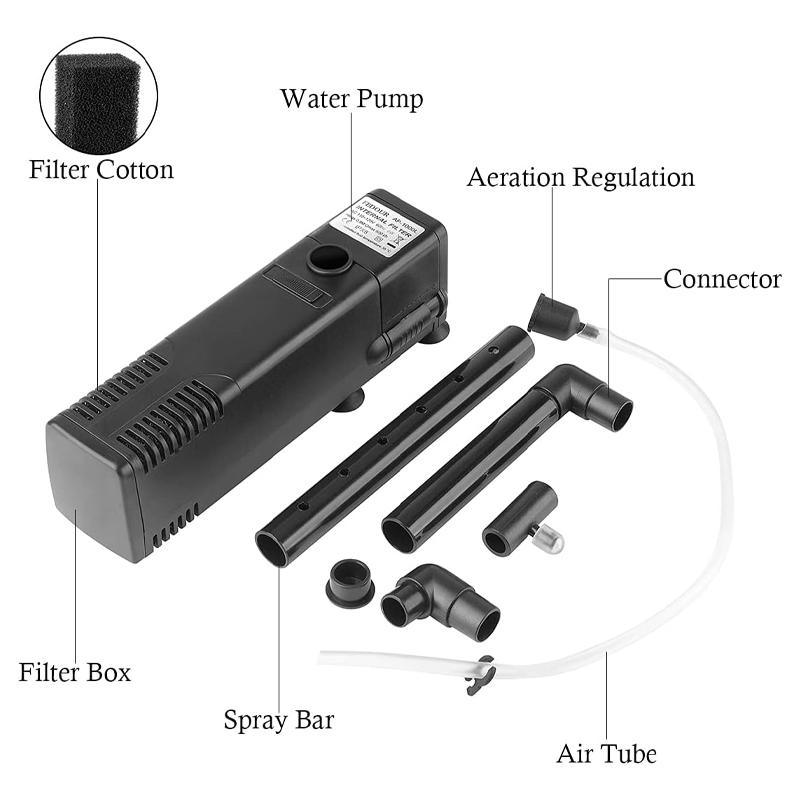 4 in 1 Internal Fish Tank Power Filter Pump 3 Choices