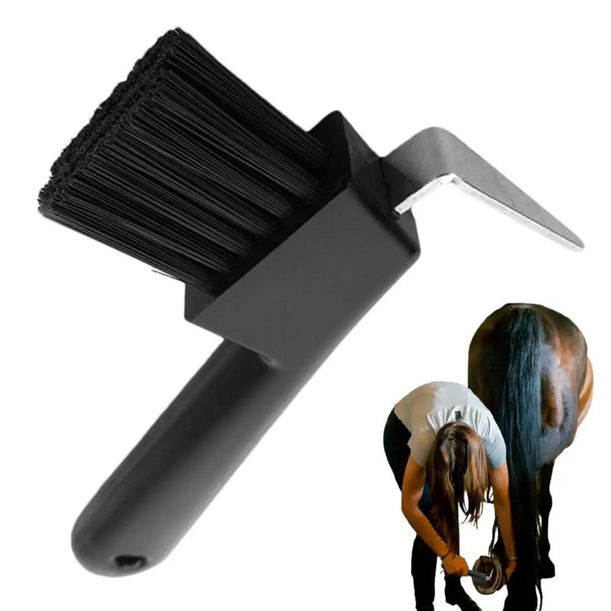 Horseshoe Cleaning Hook Brush Equestrian Horse Hoof Care