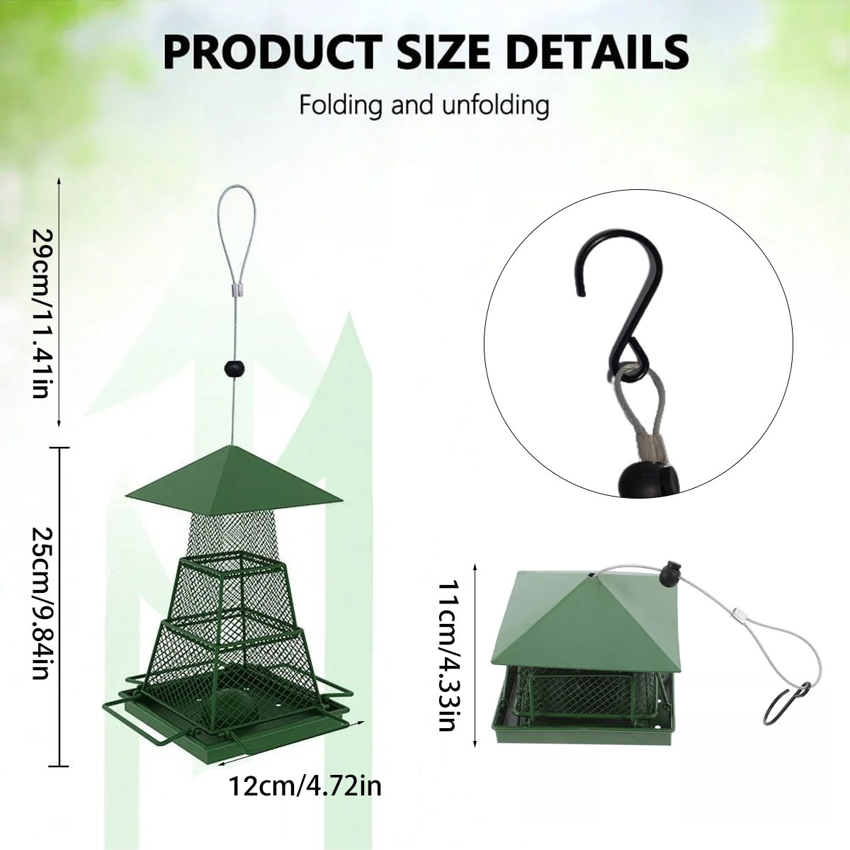 Durable Hanging Bird Feeder with Locking Lid & 360° Perch