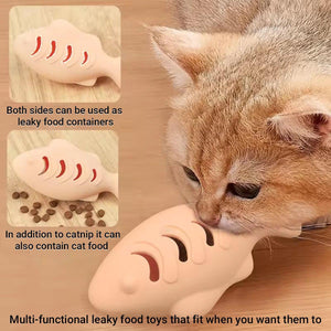 Pet Toy Cat Mint Toy Interactive Fish Leakage Toy Self-relief Feeding Artifact