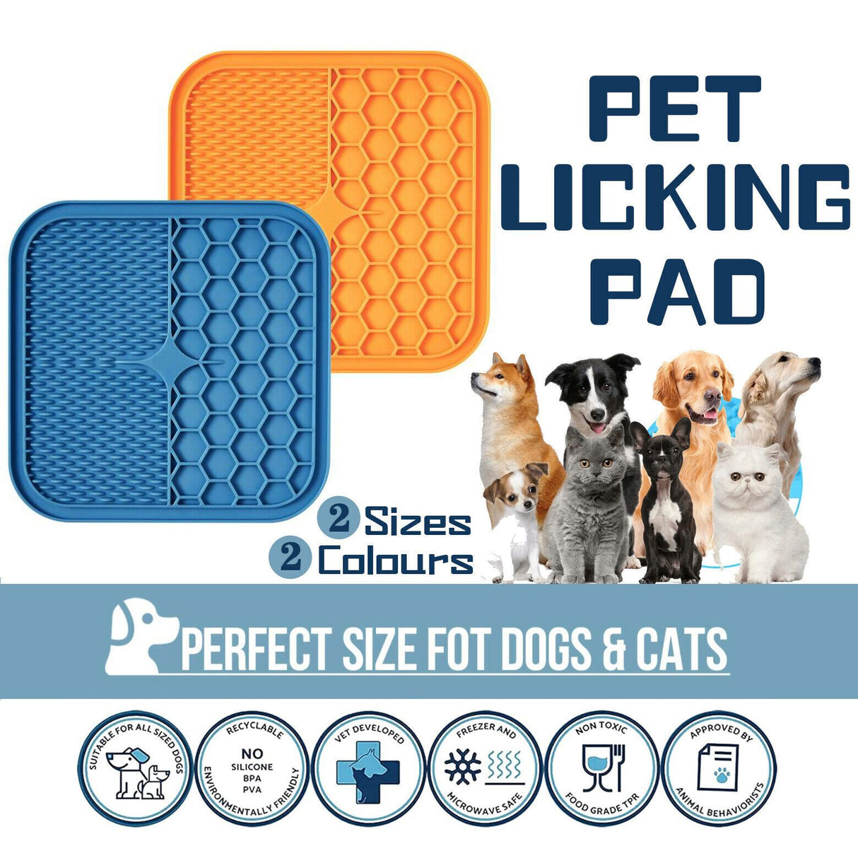 Silicone Pet Feeding Mat Slow Food Pads Dog Licking Pad Dispenser Plate