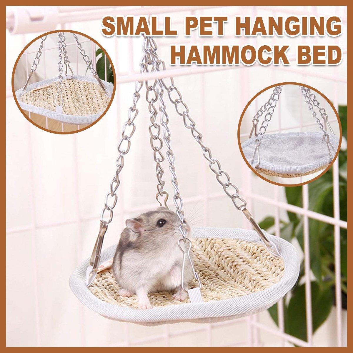 Hanging reversible hamster toy hammock for all seasons, suitable for small pets