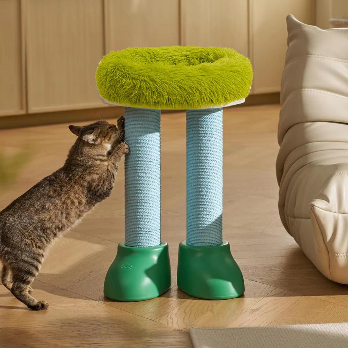 Makesure Boot-Shaped Cat Scratcher Multi-Functional Cat Bed & Side Table