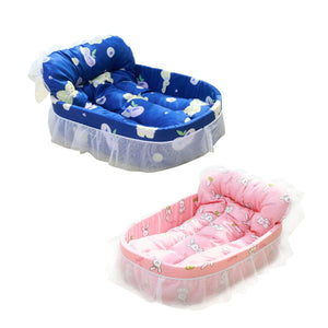 Princess Style Lace Cat Bed Cozy and Elegant Pet Bed for Small Cats & Dogs