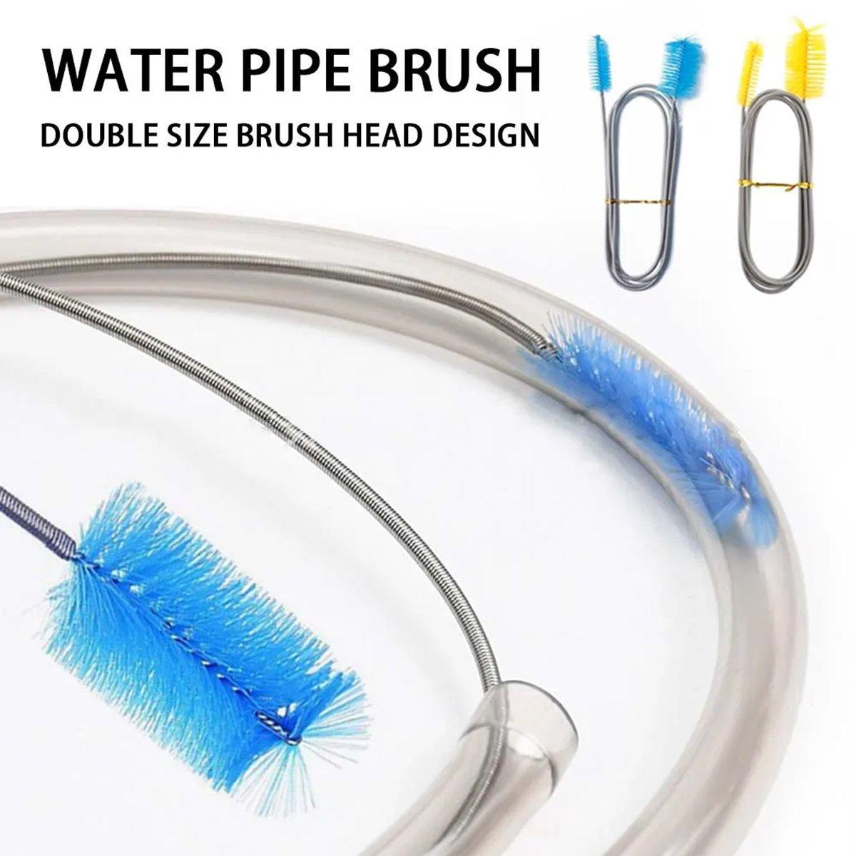 Spring Brush Aquarium U Shaped Pipe Cleaner Brush for Hole Cleaning Fish Tank