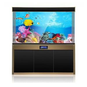 Double-Sided 3D Fish Tank Background Realistic PVC Aquarium Décor