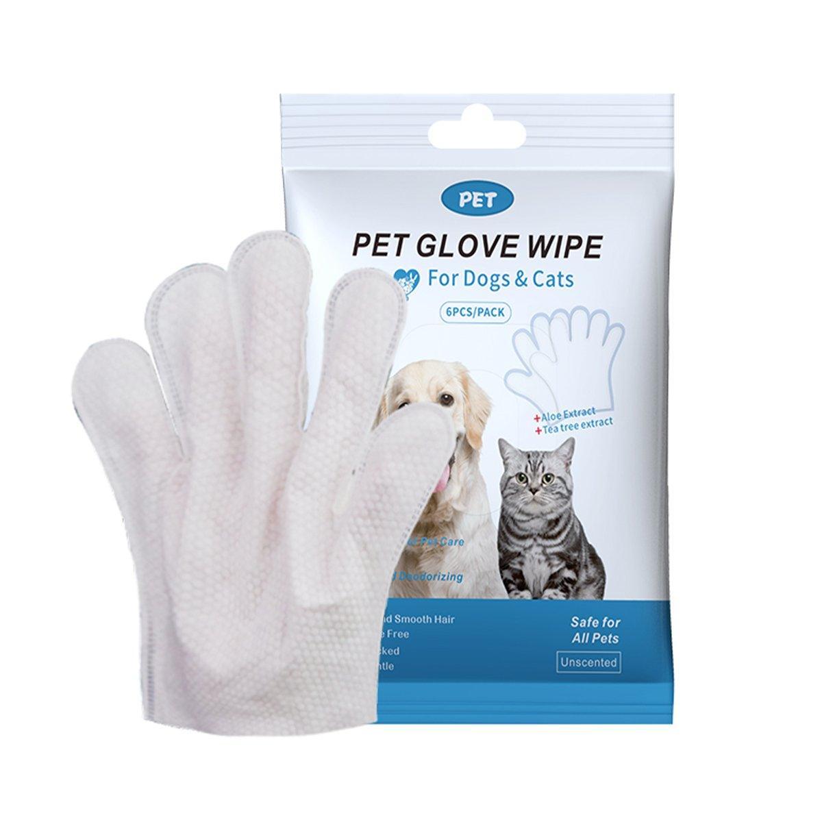 Cat Dog Cleaning Gloves Wipes Fur Disposable Glove Wipes Face Washing Grooming