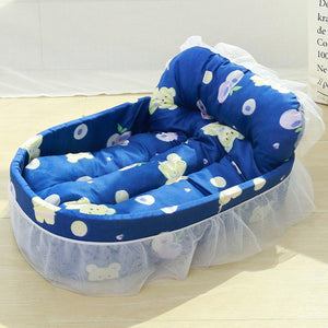 Princess Style Lace Cat Bed Cozy and Elegant Pet Bed for Small Cats & Dogs