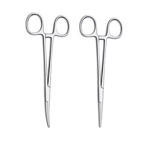 Curved Locking Pet Grooming Hemostat Tweezer