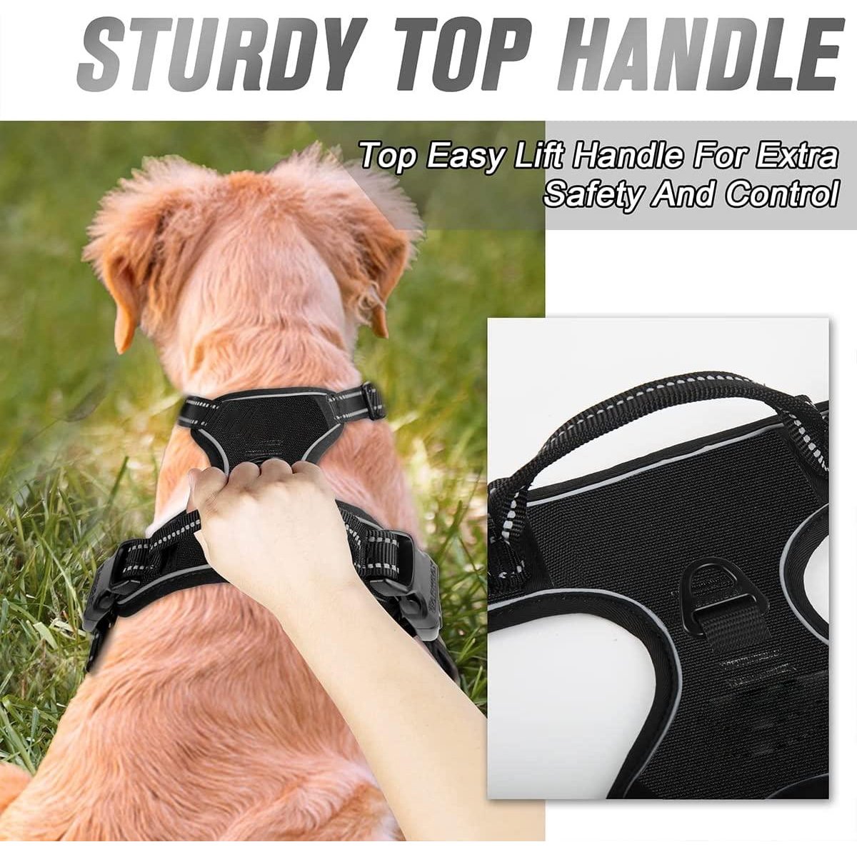 S-XL Front Range No-Pull Dog Harness Vest Adjustable Outdoor Handle Puppy Pet