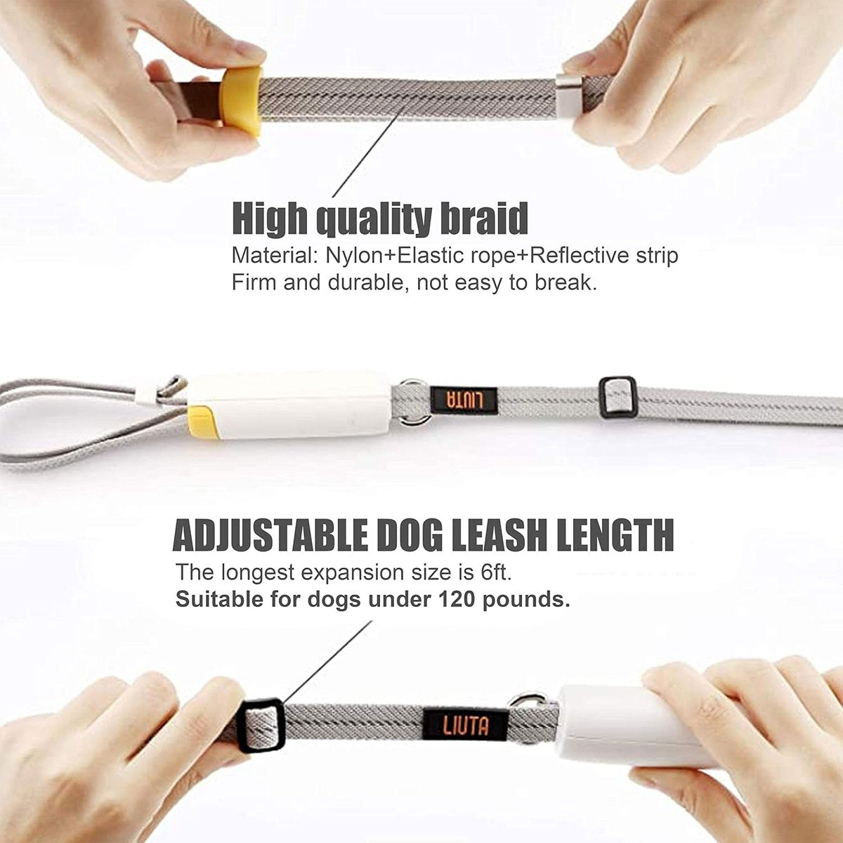 Nylon Dog Leash for Small Medium Dogs Durable Adjustable Pet Walking Lead Strap