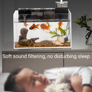 Fish Tank Filter Box 3in1 Oxygenating Wall Mount Built In Silent Water Purifier