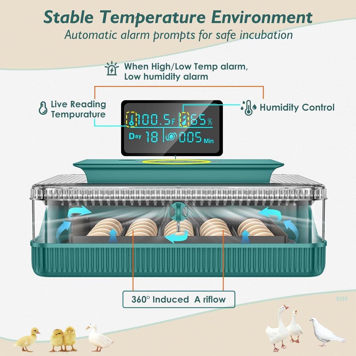 Fully Automatic Chicken Incubator with LED Display