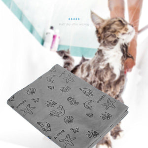 Pet Towel Dog Bath Quick-drying Towel Absorbent Dry Hair Towel Cat Bath Towel