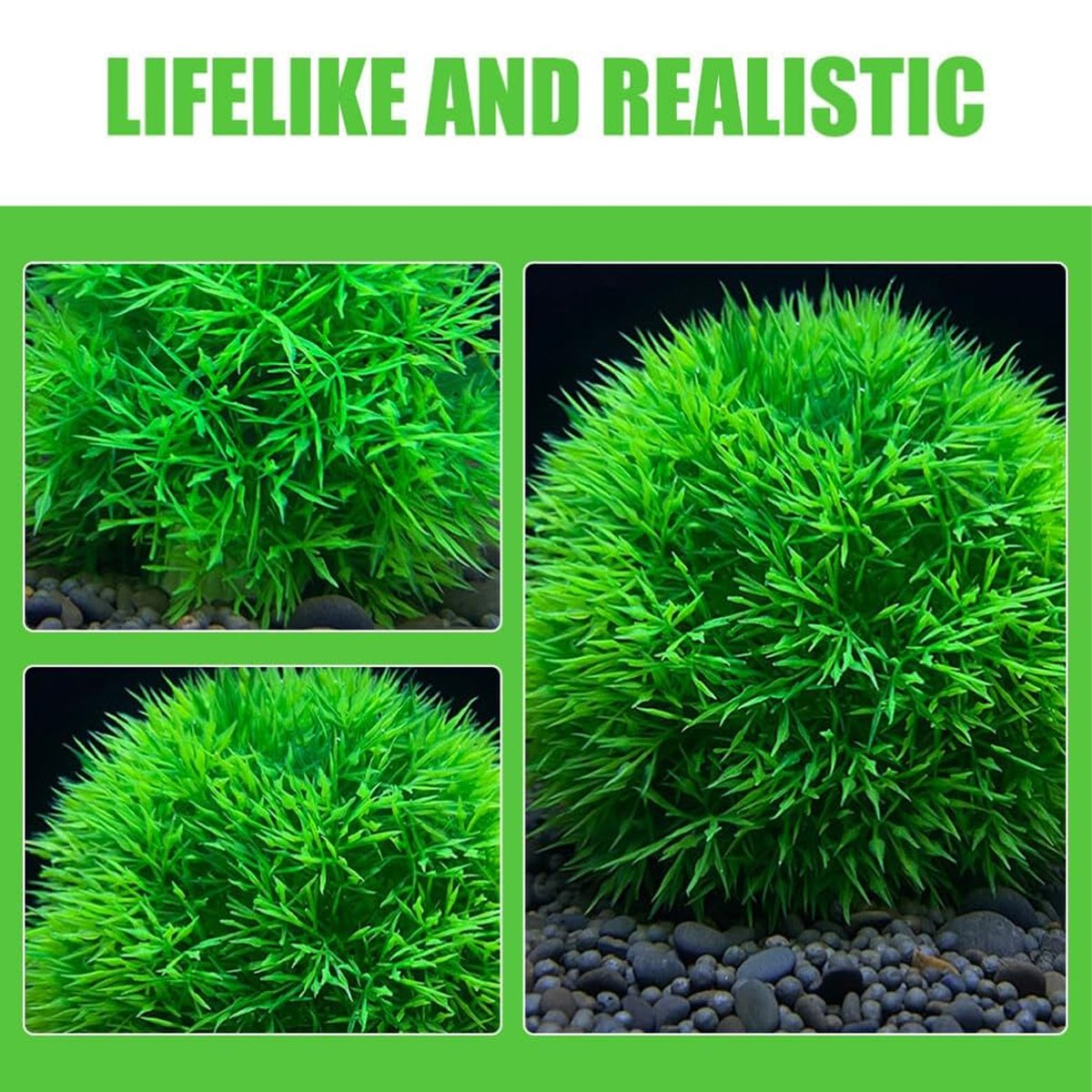 Aquarium Fish Tank Landscaping Decoration Plastic Simulation Water Grass Flower Ball