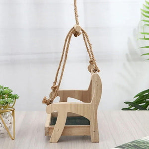 Outdoor Wooden Bird Feeder Swing Design Durable for Gardens & Patios