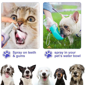 Pet Dental Spray for Dogs and Cats Breath Freshener Odor Remover Oral Cleaner