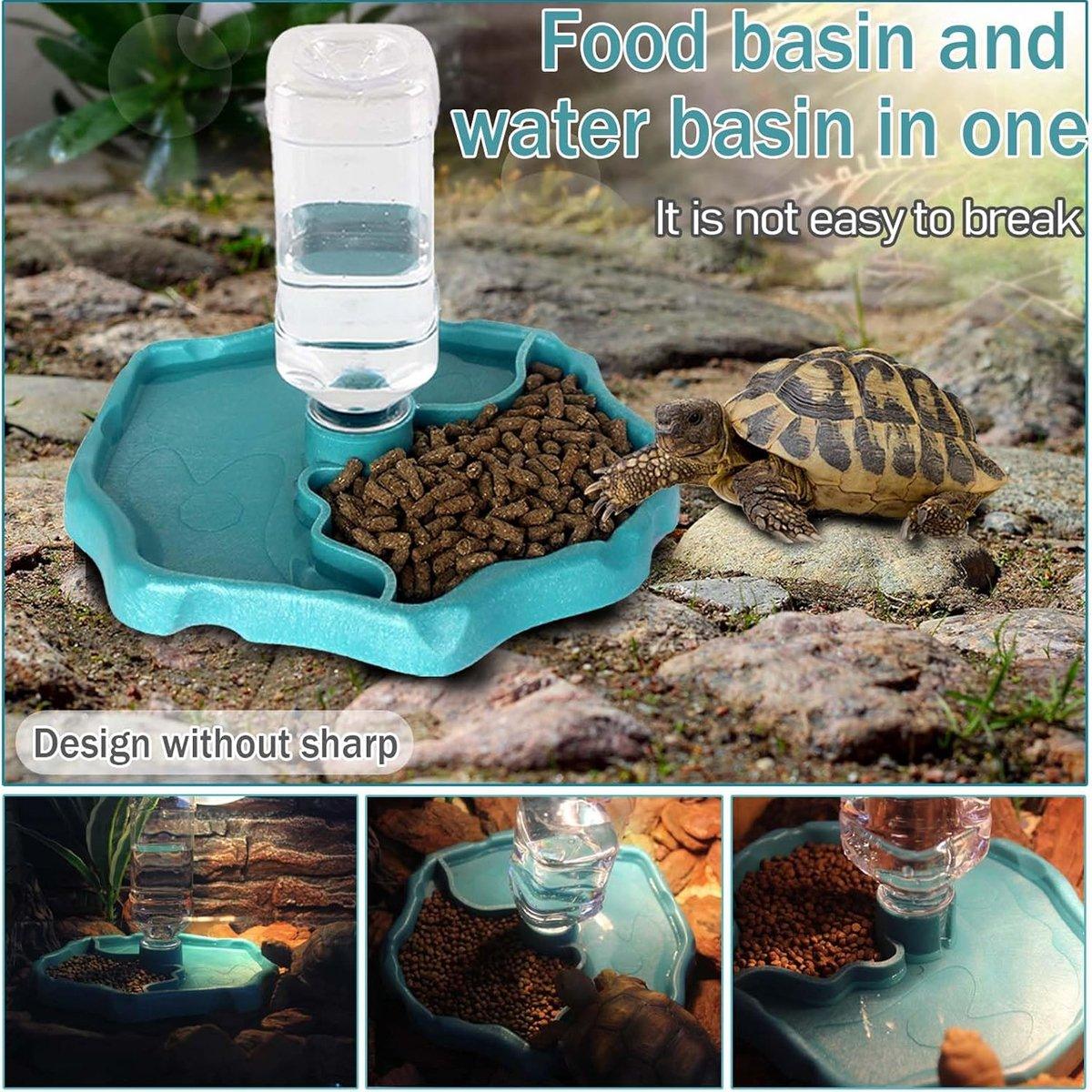 2-in-1 Reptile Feeder & Water Bowl – Dual-Purpose for Small Pets