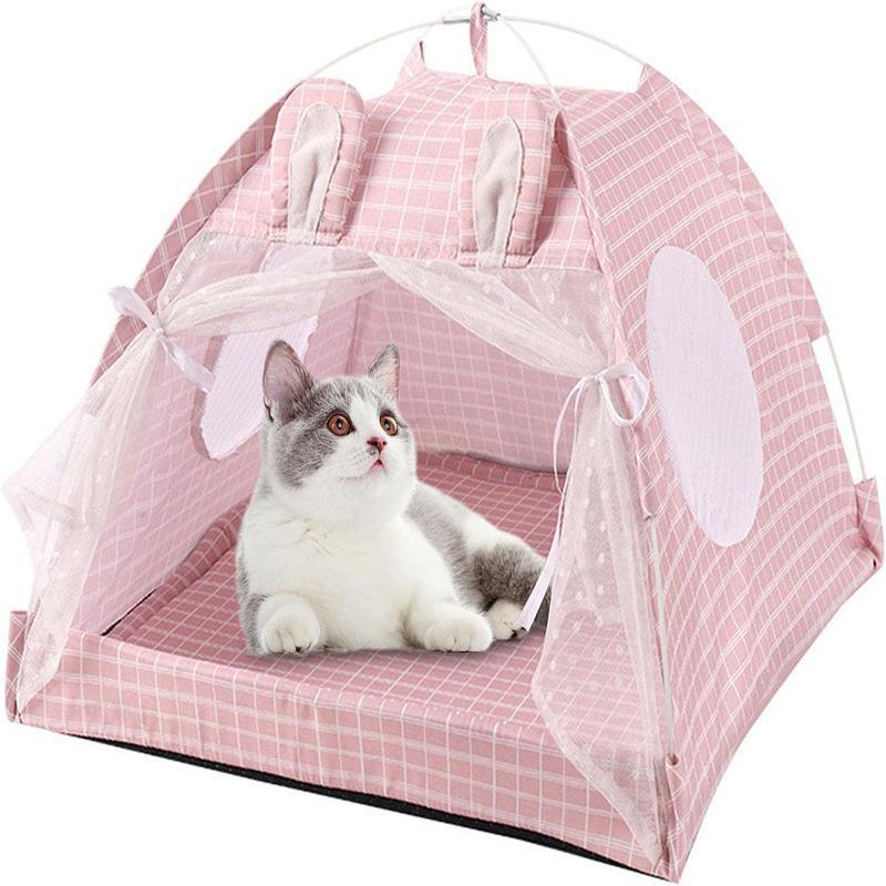 Warm Cozy Portable Pet Tent House Nest Bed Cushioned Dogs Cats Play & Sleep