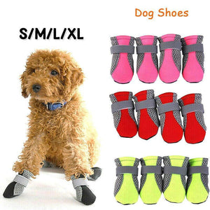 4PCS Anti Slip Waterproof Protective Dog Shoes Rain Boots Pet Socks Booties