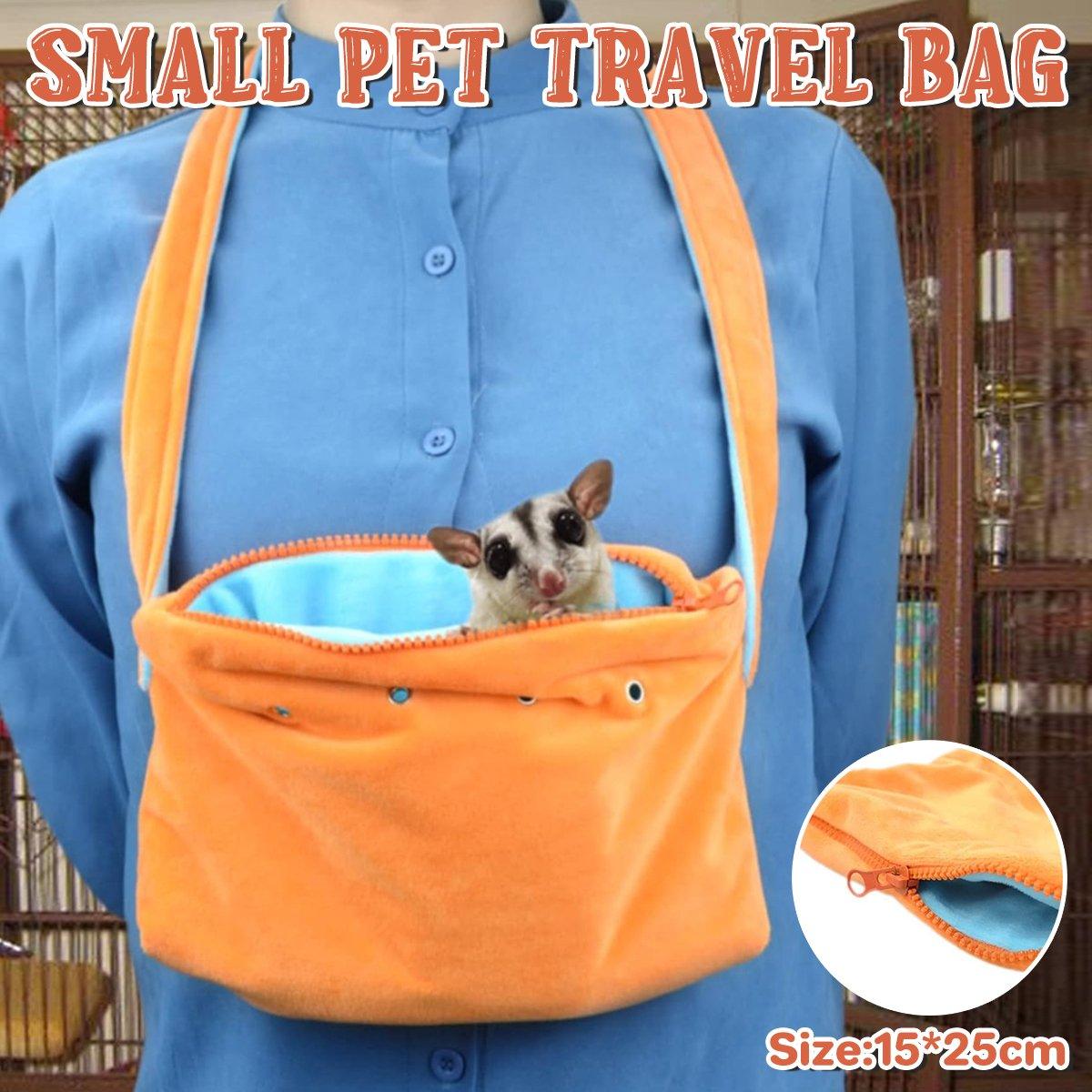 Guinea Pig Hamster Carry Pouch Carrier Bag Warm Travel Bag for Small Animal Pet