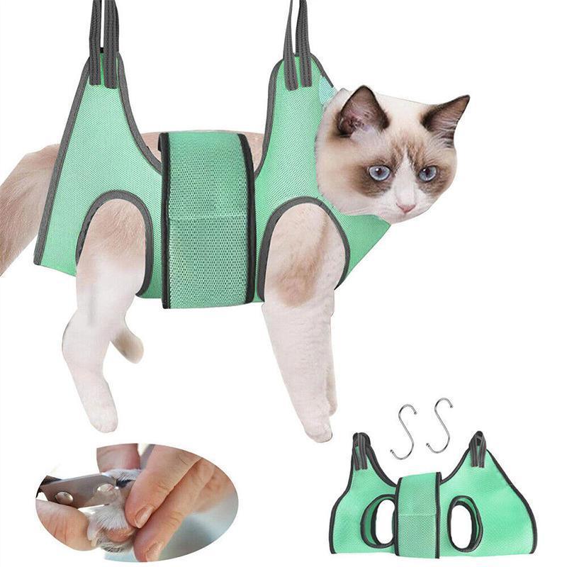 Small Pet Grooming Sling Hammock Dog Cat Restraint Bag Bathing Trimming Nail Care