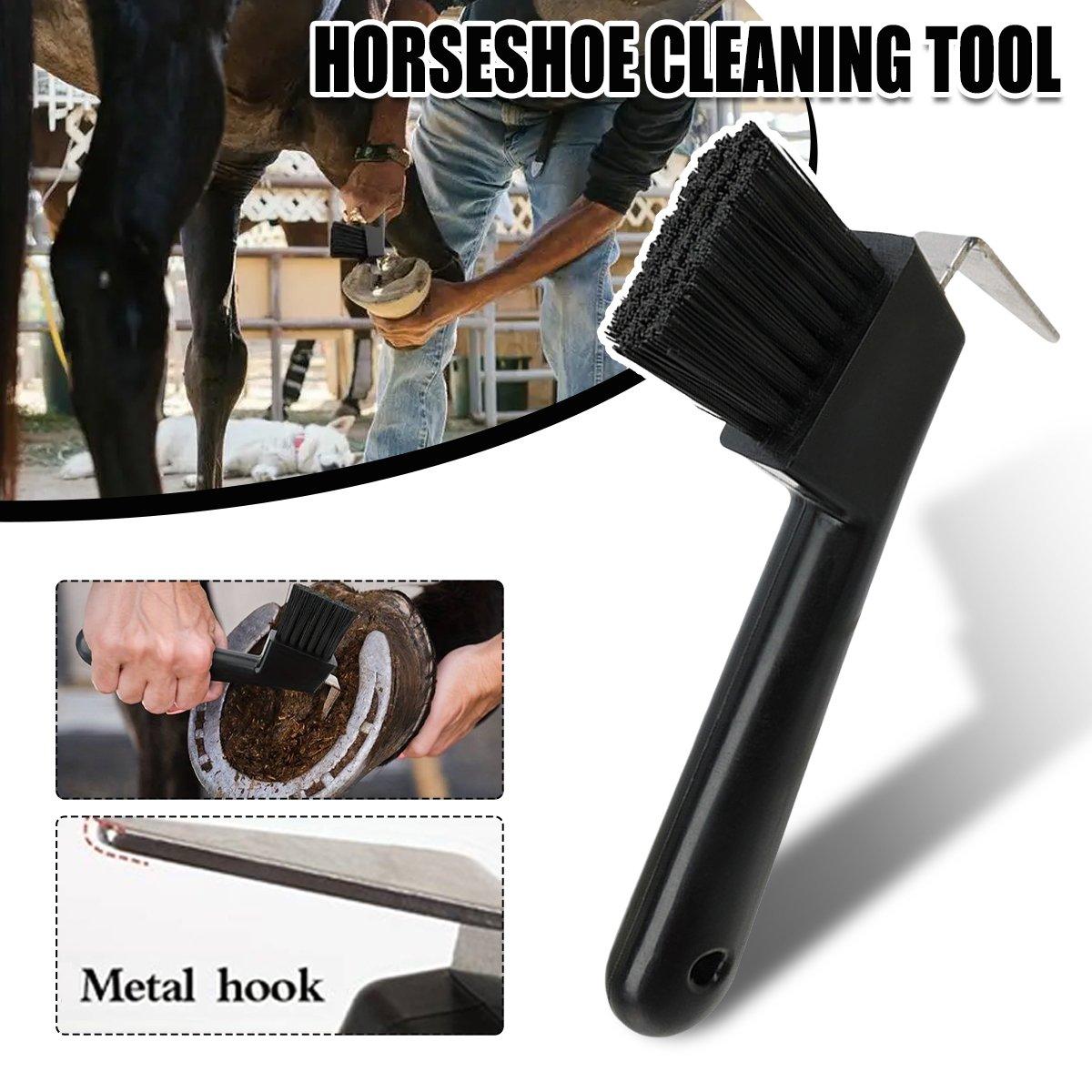 Horseshoe Cleaning Hook Brush Equestrian Horse Hoof Care