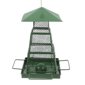 Durable Hanging Bird Feeder with Locking Lid & 360° Perch