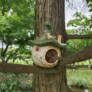 Creative Hanging Tree Hummingbird Warm Nest Outdoor Courtyard Resin Crafts Ornaments