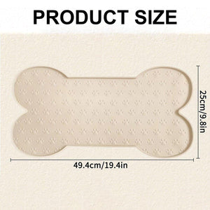 Silicone Pet Feeding Food Mat Bone Waterproof Non-slip Cat Dog Bowl Placemat Dish